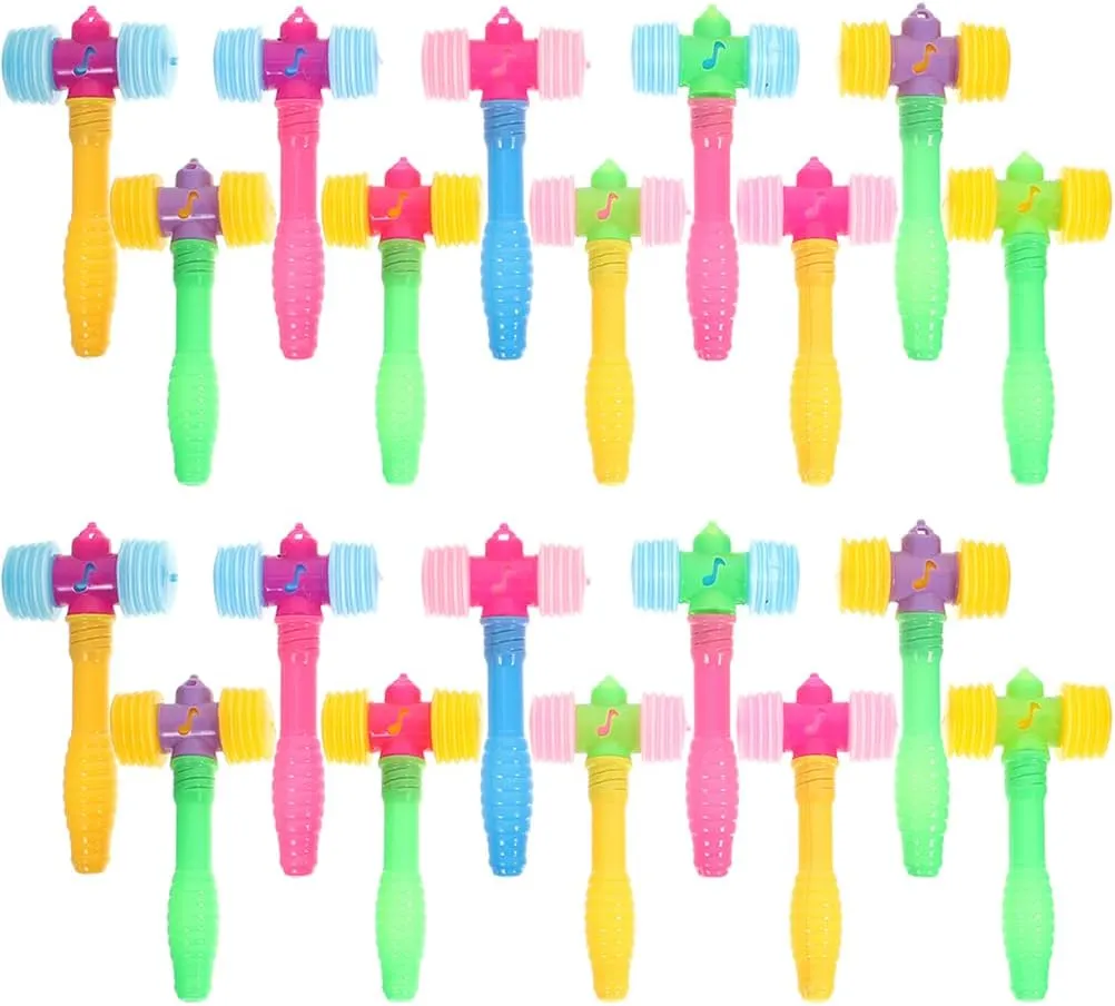 Children's Bb Hammer Plastic Toy Hammer Children Sensory Toy Mallet bewilder Pounding Toy Toy Puzzle Toy Toys Squeaky Hammer Plaything Small Hammer Toys Plaything Gavel 24pcs 