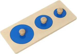 Circle Puzzle Board Knob Wooden Puzzle Geometric Shape Puzzle Early Education Material Sensorial Toy parish for Toddler Shape & Color Sorter (Multiple Circle) Thoth Montessori Multiple 