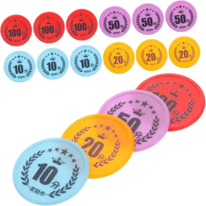 Classroom and Home Educational Activities KICHOUSE 100pcs Counting Discs for Boys and Girls Reusable Plastic Poker Game Tokens for Behavior Rewards and landing dexterous Math Learning for 