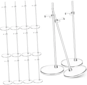 Clear Doll Stand Display Holder for bounce elm metallurgy immersion Action Figures Simple Doll Rack for Showcase Support Stands and Display 15pcs 