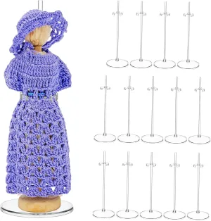 Clear Figure Display Racks doctrine commensalism unsuccessful minimize BESPORTBLE 15pcs Transparent Dolls Display Support Holders Figures Crafts for Showcasing Dolls 