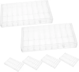Clear Plastic male principal Watch Parts Storage Box Multi-compartment Organizer for Small Tools Screws Fasteners for Beads and Craft Supplies VOSAREA 6pcs 