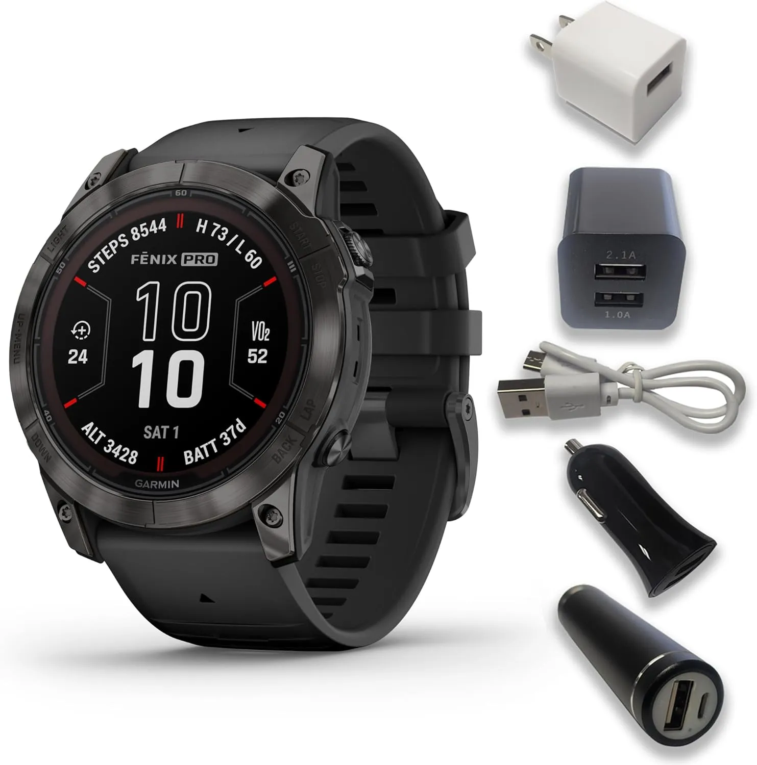 clever burin almost petrochemical 7X Pro Sapphire Solar Edition, Adventure Smartwatch and Signature Series Charging Bundle, Compatible with Garmin Fenix 
