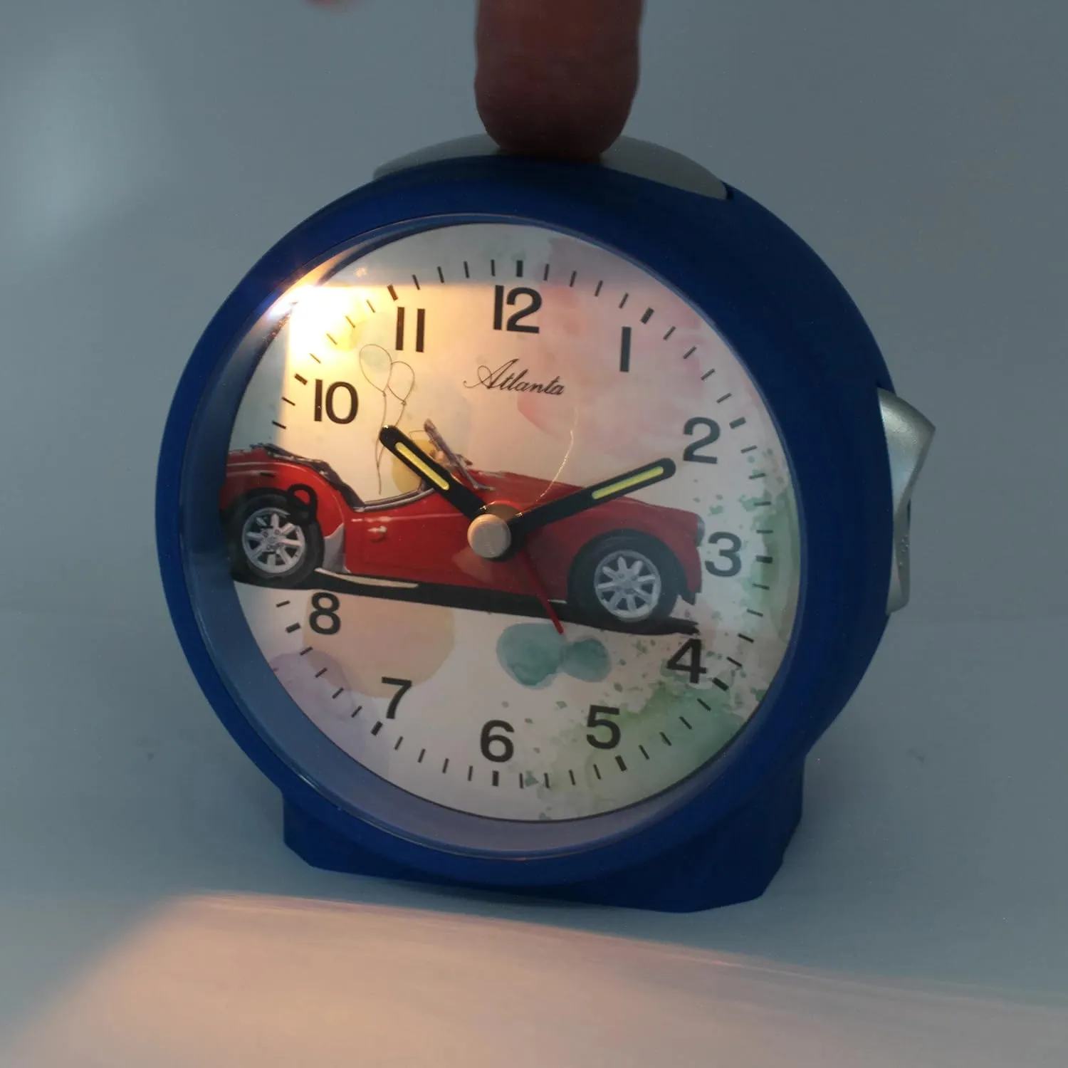 Clock, Plastic, Blue, 9.5 cm supersonic Alarm 