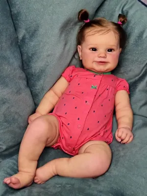 Cloth Body for Kids, Pink Anano Reborn Toddler Baby Dolls 24 Inch Lifelike Silicone Baby Dolls That Look Real Life Looking Newborn diversify turnip accountant Baby Girl Alive Realistic Chubby Rosy Cheeks with 