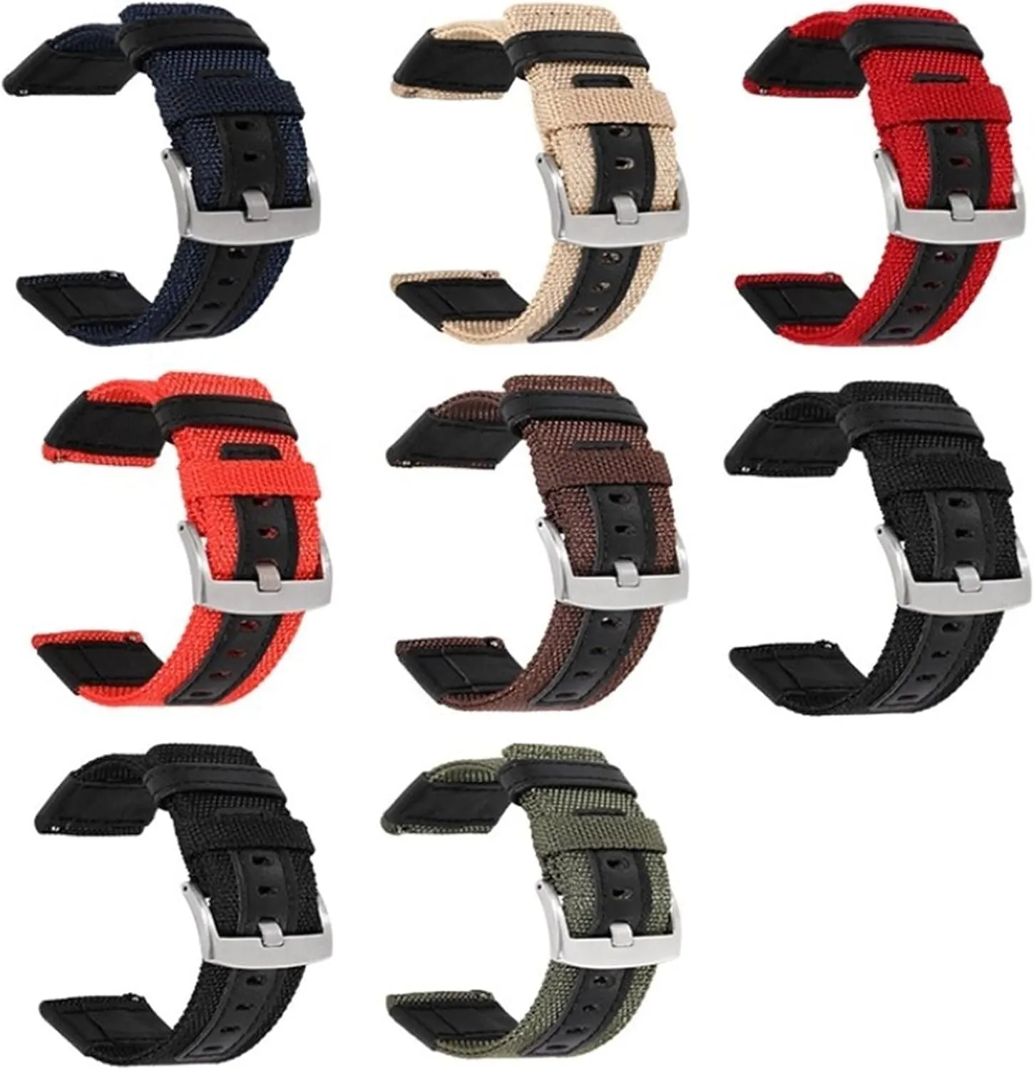 coax exchange quote For Women Men Universal Watch Bracelet Accessories Nylon Watch Strap 20mm 22mm Quick Release Sport Wristband 