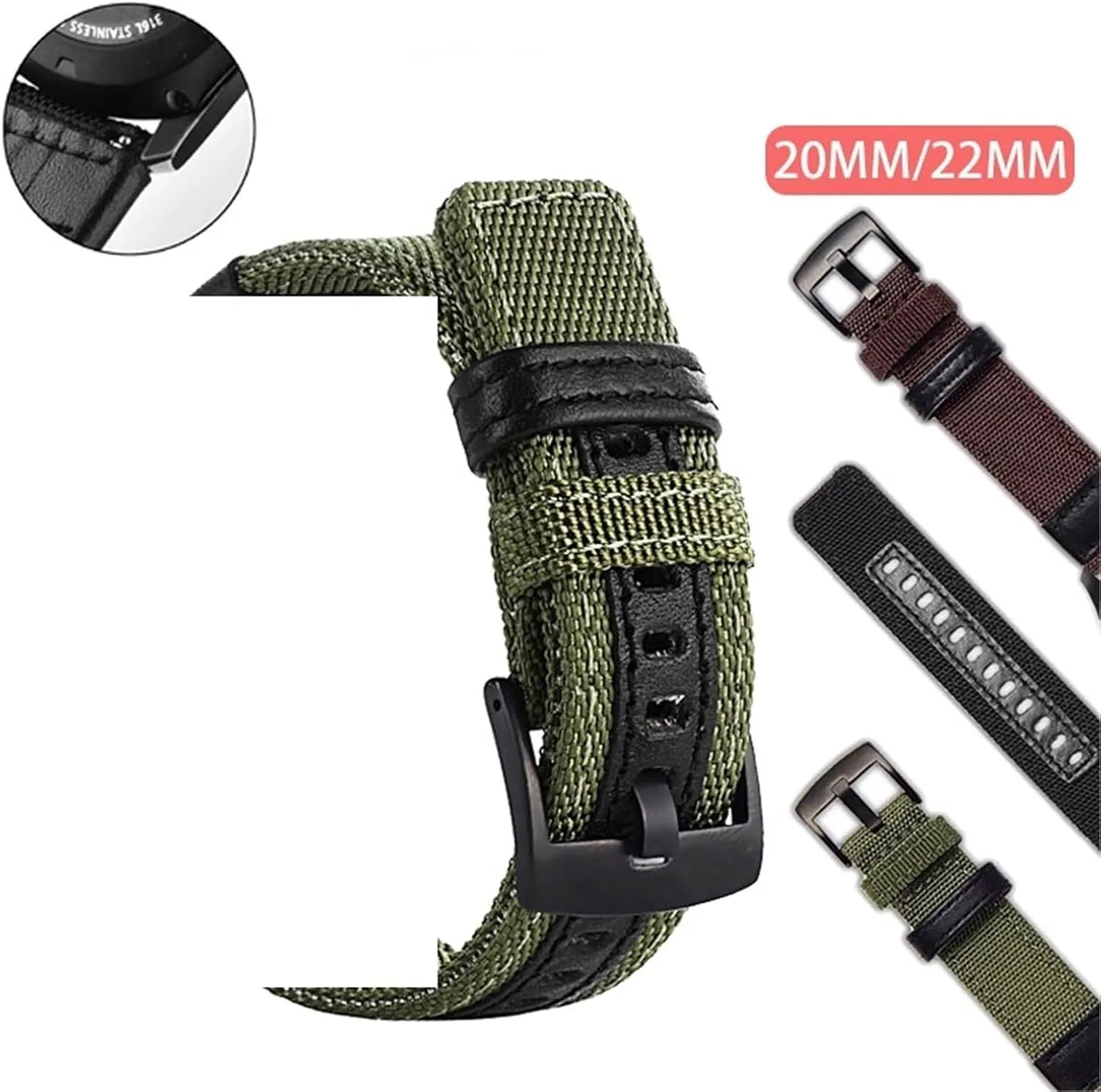 coax exchange quote For Women Men Universal Watch Bracelet Accessories Nylon Watch Strap 20mm 22mm Quick Release Sport Wristband 