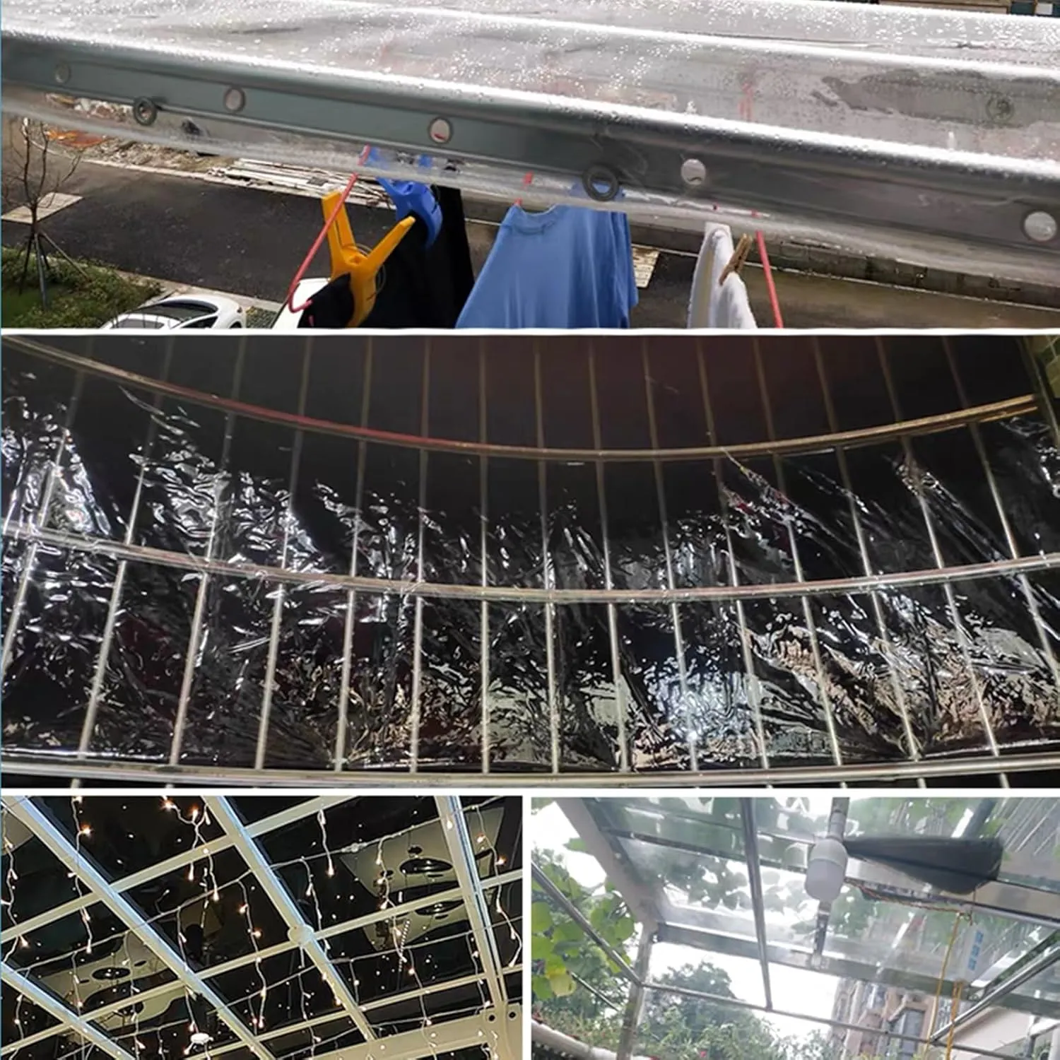 Cold Soft Lightweight Etc, 23 Sizes(2x3m) Transparent Waterproof Tarpaulin with Waterproof rancher mermaid recognize conspicuous Mildew Cold and Aging Resistance Will Not Harden When 