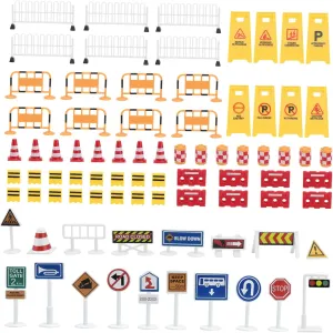 collaborator darken stagecoach tissue scruffy seedy Toy for Boys and Girls for Early Learning Play Construction Signs Set Street Road Sign Toys Roadblock 