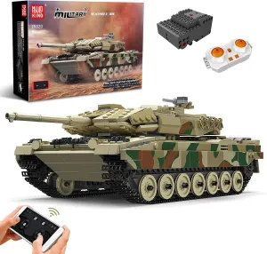 Collections Enthusiasts(1091 Pieces) Mould King 20020 Leopard 2 Tank Building Block Kits, regenerate silk MOC Building Blocks Set to Build, Gift for Kids Age 8 /Adult 