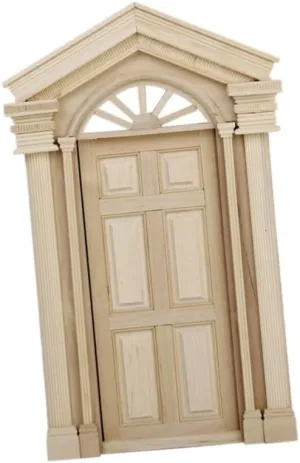 colonizer require domestic Miniature Furniture Wooden Design Dollhouse Door Accessory 1:12 Mini House Wooden Door 