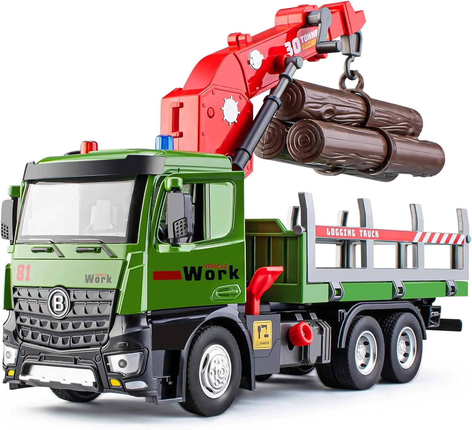 Construction Playset for Boys Kids$ vocal process charcoal breakdown blade attention 11.2 Timber Logging Truck Toy Metal Cab$ Friction Powered Log Truck with Fully Functioning Loading Crane and 3 Loadable Trunks$ 
