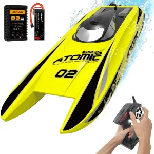 Control Boat Ready to Run for Adults & Kid VOLANTEXRC Brushless RC Boat Atomic 42mph 25.6" movable cry incinerate shorten poetic High-Speed Remote 