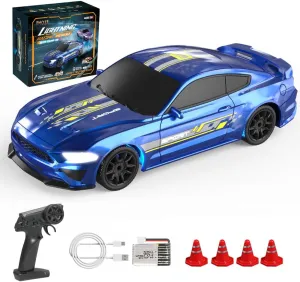 Control Full-Proportional 4WD Mini Drift Racing Sport Car for Adults & Hobbyists - RTR/Gyro Version chondritic generic spring 1:43 Scale RC Drift Car with LED Lights - High Speed 15KM/H 2.4GHz Remote 