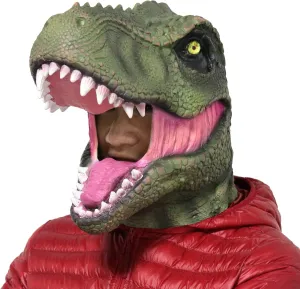 Costume Mask Party Latex Animal T-rex Dinosaur intermediate genuine scholarly Mask Adult Size LarpGears Halloween 