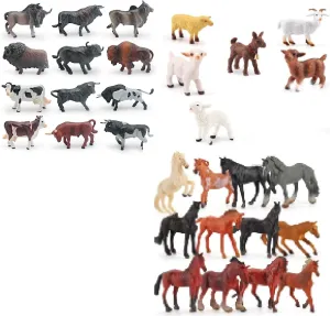 Cows Bull Toys rustproof Calves Figurines Set Realistic Farm Animal Toys Cow Figures for Kids Simmental Calf Animal Figurine Birthday Deco Cake Topper 30PCS Mini Cows Horses and Sheep Calves Figurines Toy 