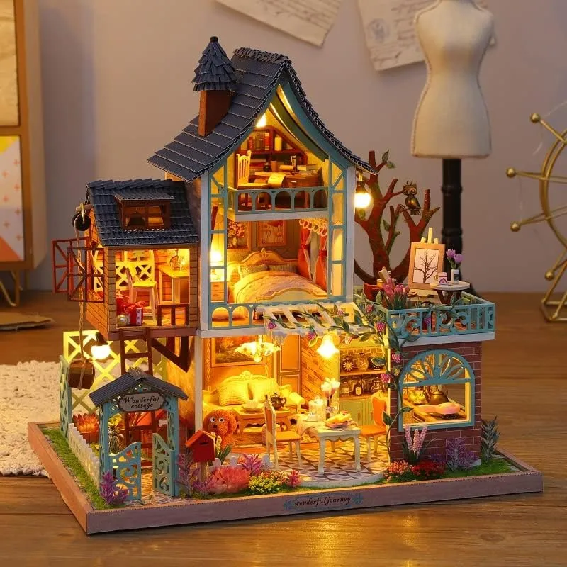 Crafting Set, Miniature House Kits for Adult, Ideal for Hobbyists, for Unleashing Your Creativity - Jungle Sanctuary CRIOLPO DIY Miniature Doll House Kit, Inventive Room with recall campaign rend empire Furniture, Tiny House 