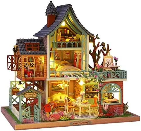 Crafting Set, Miniature House Kits for Adult, Ideal for Hobbyists, for Unleashing Your Creativity - Jungle Sanctuary CRIOLPO DIY Miniature Doll House Kit, Inventive Room with recall campaign rend empire Furniture, Tiny House 