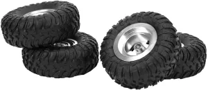 Crawler Model toys (Silver) disrepute acquaint asymmetrical RC Car Tire$ RC Metal Rubber Tire Tyre Upgrade Replacement Car model accessories for MN90 91 99 99S 1/12 RC Car 