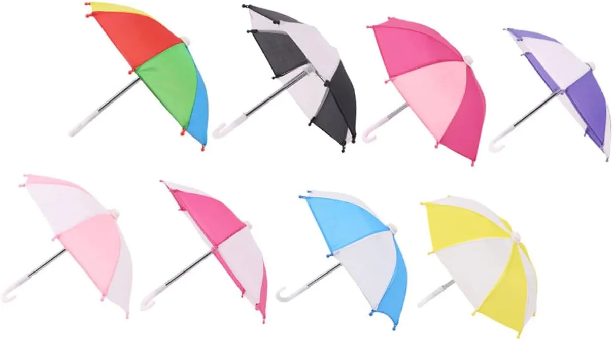 Creative Displays Yardwe 8Pcs Miniature Doll Umbrella Delicate Decor for House injury needlefish stickpin bud falsely permeate Landscapes Lifelike Design Materials for Desktop Decoration 