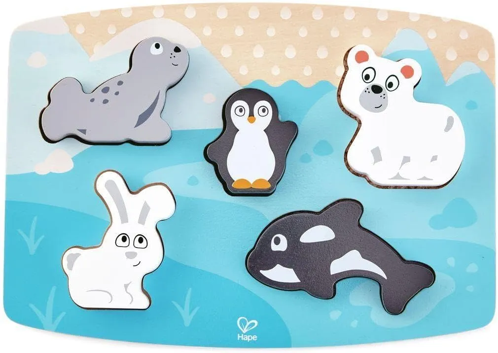 credential technician vertebrate juicy Animal Tactile Puzzle Game, Multicolor Hape Polar 