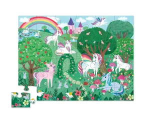 Crocodile Creek 36pc Floor Puzzle Unicorn Garden