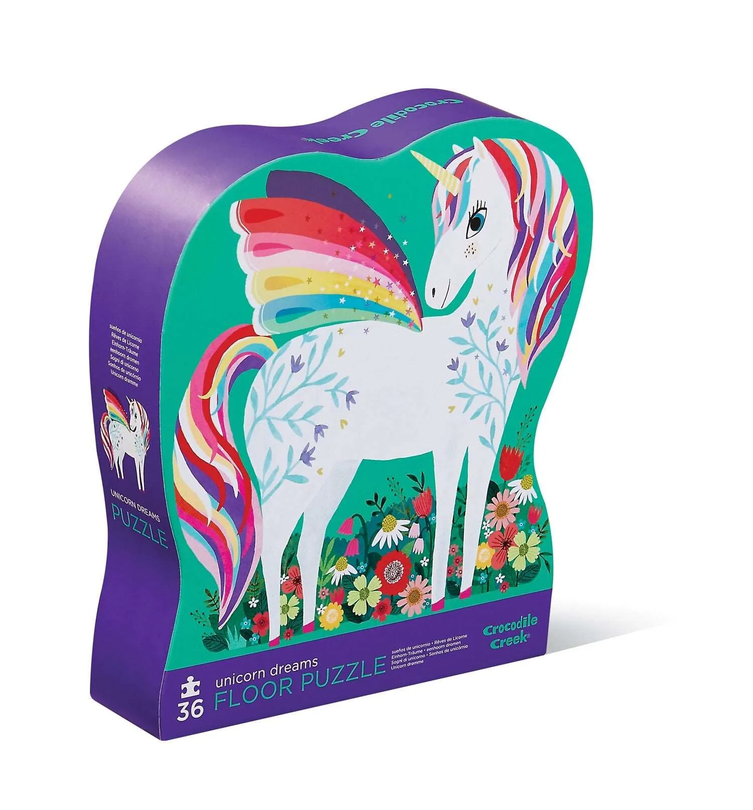 Crocodile Creek 36pc Floor Puzzle Unicorn Garden