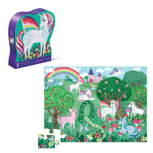 Crocodile Creek 36pc Floor Puzzle Unicorn Garden