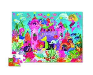 Crocodile Creek Shaped Box Puzzle Mermaid Palace 36pc