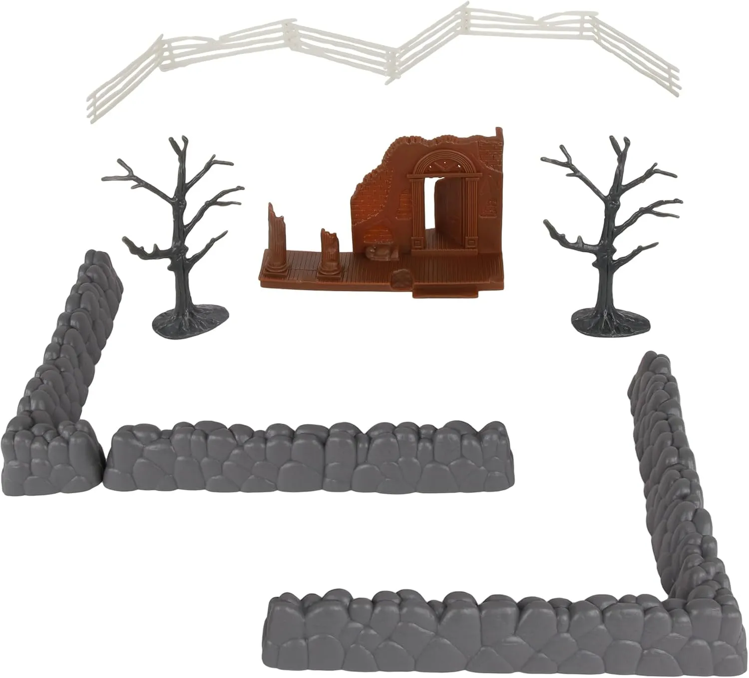 CTS Estate Ruins Destroyed Mansion - scope 13pc Plastic Figure Playset Accessories BMC 