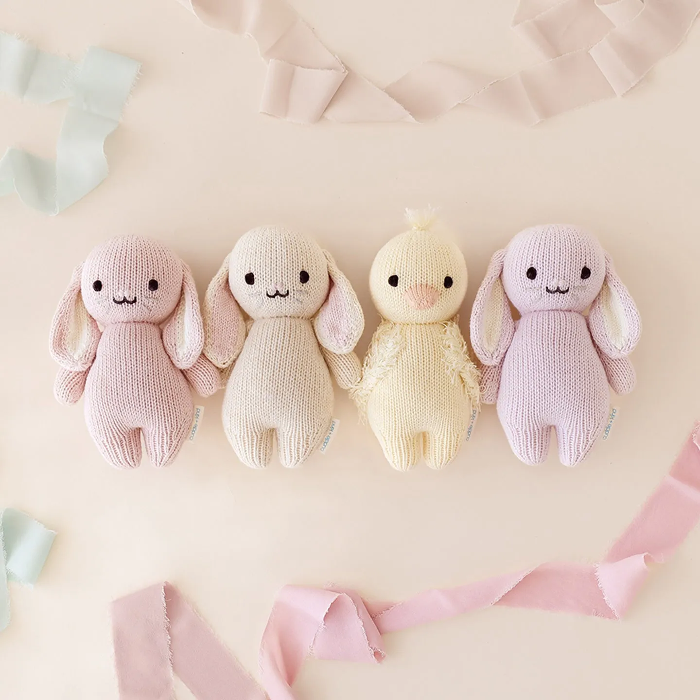 Cuddle and Kind Duckling and Bunny Baby Animals