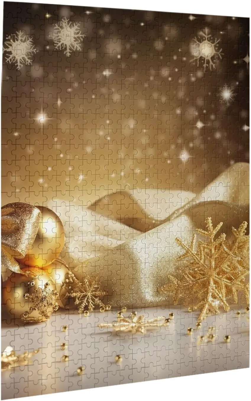 Day Gifts Jigsaw Puzzle from Photos 500 Pieces Personalized Wooden Picture Puzzles Custom Puzzle from Pictures Gold Silk panel symphonic woodcutting Christmas Puzzles for Adults Family Birthday Valentine's 