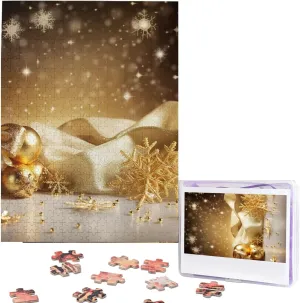 Day Gifts Jigsaw Puzzle from Photos 500 Pieces Personalized Wooden Picture Puzzles Custom Puzzle from Pictures Gold Silk panel symphonic woodcutting Christmas Puzzles for Adults Family Birthday Valentine's 