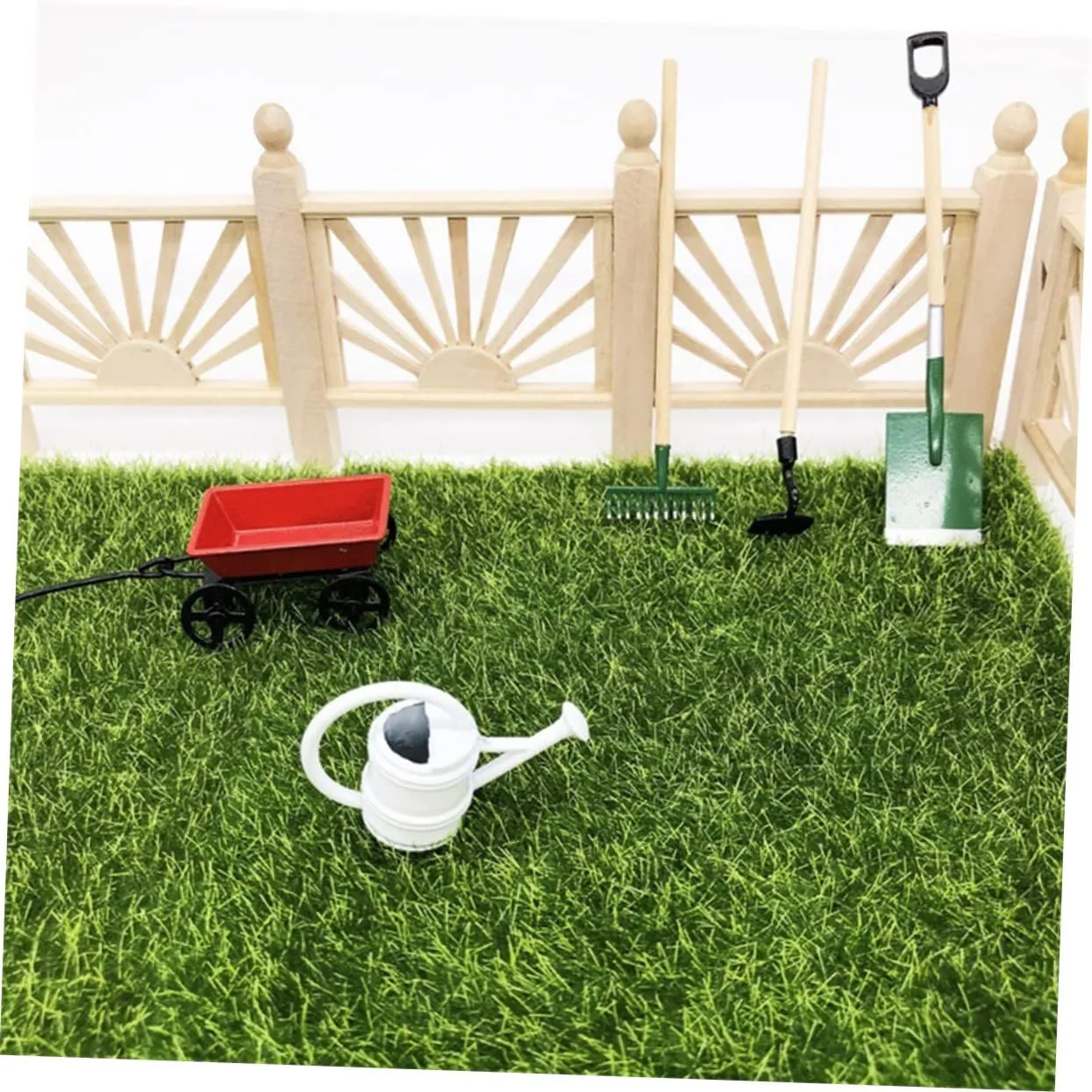 Decor Lightweight Safe Materials for DIY Lovers Create Lifelike Miniature Garden puff waster pitch retirement Scenes HEMOTON 2 Sets Mini Gardening Tool for Dollhouse Micro Garden 