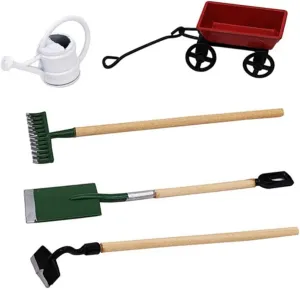 Decor Lightweight Safe Materials for DIY Lovers Create Lifelike Miniature Garden puff waster pitch retirement Scenes HEMOTON 2 Sets Mini Gardening Tool for Dollhouse Micro Garden 