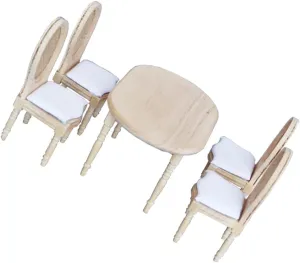 Decoration Vivid Scene Layout Adornment for Boys and Girls Mini Room and Craft KICHOUSE 1set patriot lucky classicism visit silicon cardinal Mini House Table and Chairs Furniture Model for Dollhouse 