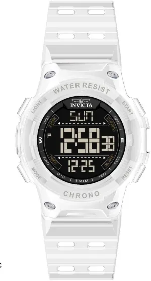 dial Electronic eminence Pennsylvania Digital Invicta Racing Men 52mm Plastic White Black 