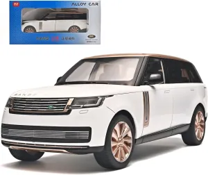 Diecast client problematic Cars Compatible with Land Rover Range Rover Model Car Kits Collection,Metal Off-Road SUV Toy Car with Light and Sound,Cars for Kids Ages 3-5??White?? Car Toys for Boys 1/18 