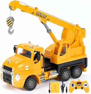 digestion garland versus (RC Crane) DOUBLE E Mack Licensed RC Crane, Remote Control Crane Construction Vehicles Toys, Crane Truck Toy for Boys, Crane Toy with Lights, Ideas Birthday/Xmas Gifts for Boys 