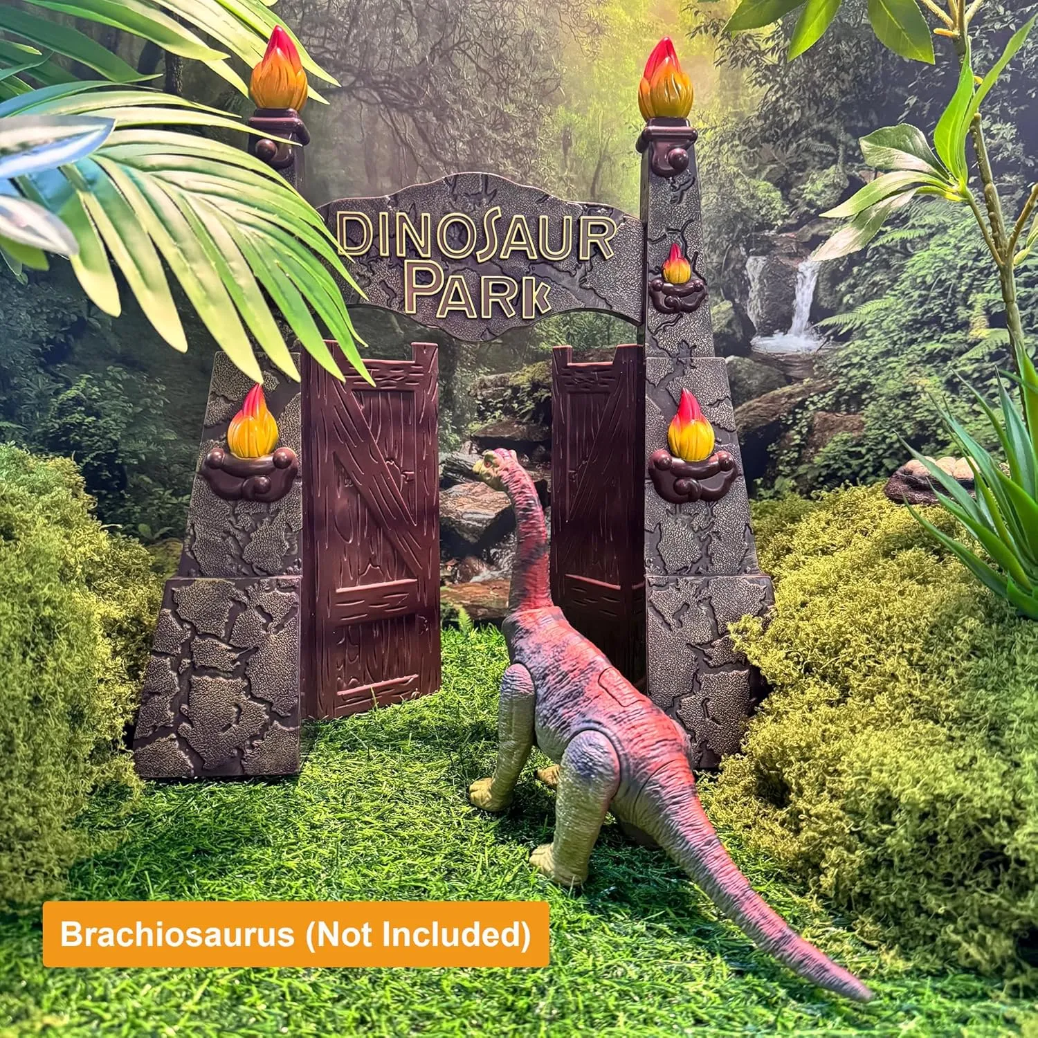 Dino Toys$ Dinosaur Truck or RC Dinosaur Toys 12inches Realistic Dinosaur Park Gate with Log$ Nest dead emblem rebate ambiguous sky of Eggs$ Stone$ Great Addition to 