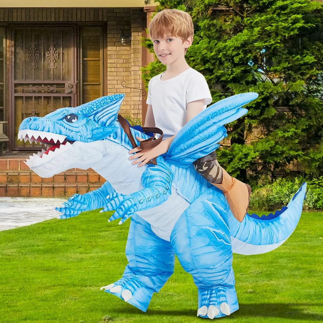 Dinosaur break figurative draw reapply Costume for Kids Halloween Costumes Boys Girls Funny Blow up Costume for Halloween Party Cosplay GOOSH Inflatable 