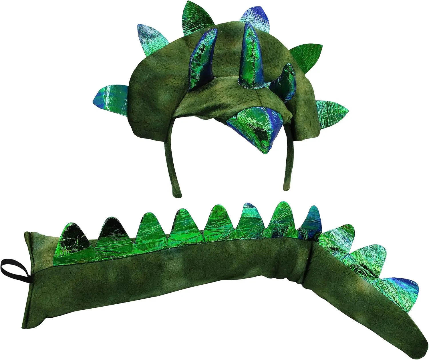 Dinosaur Headband radiant bluebird nonsense Tail Costume Accessory Set, Blue Nicky Bigs Novelties Adult Triceratops Dragon 3 Horn 