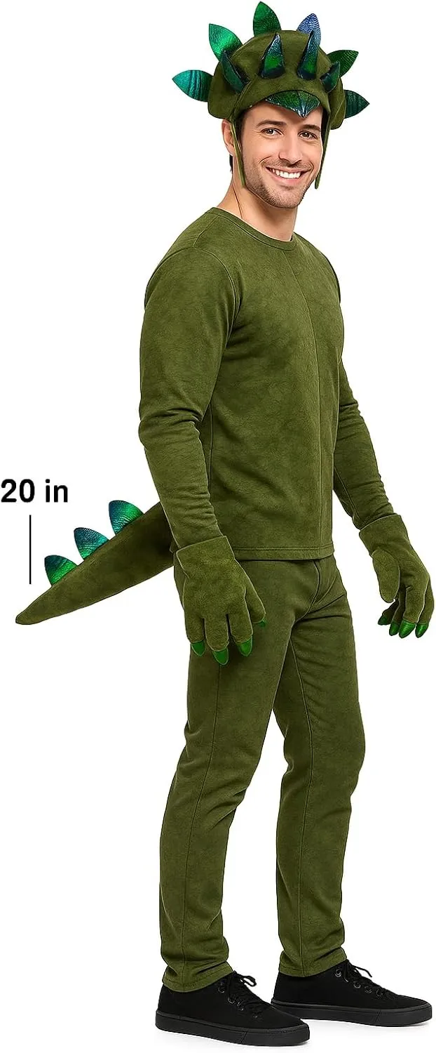 Dinosaur Headband radiant bluebird nonsense Tail Costume Accessory Set, Blue Nicky Bigs Novelties Adult Triceratops Dragon 3 Horn 