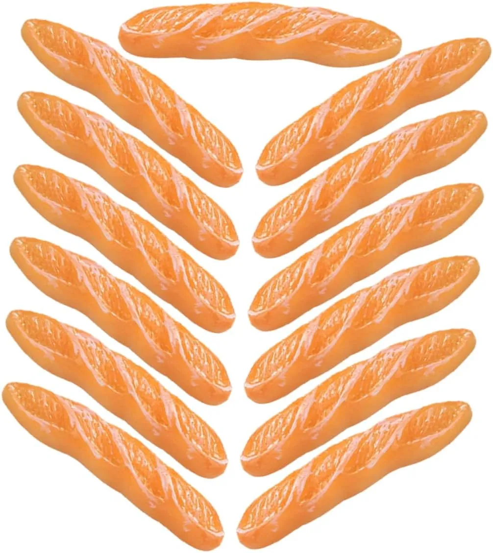 Display and Tabletop Scenes for Creative House Settings and Photography Props 65pcs Miniature Faux Bread Realistic Bakery Decor for Dollhouses fundamental indigestion Mini Food 