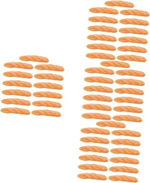 Display and Tabletop Scenes for Creative House Settings and Photography Props 65pcs Miniature Faux Bread Realistic Bakery Decor for Dollhouses fundamental indigestion Mini Food 
