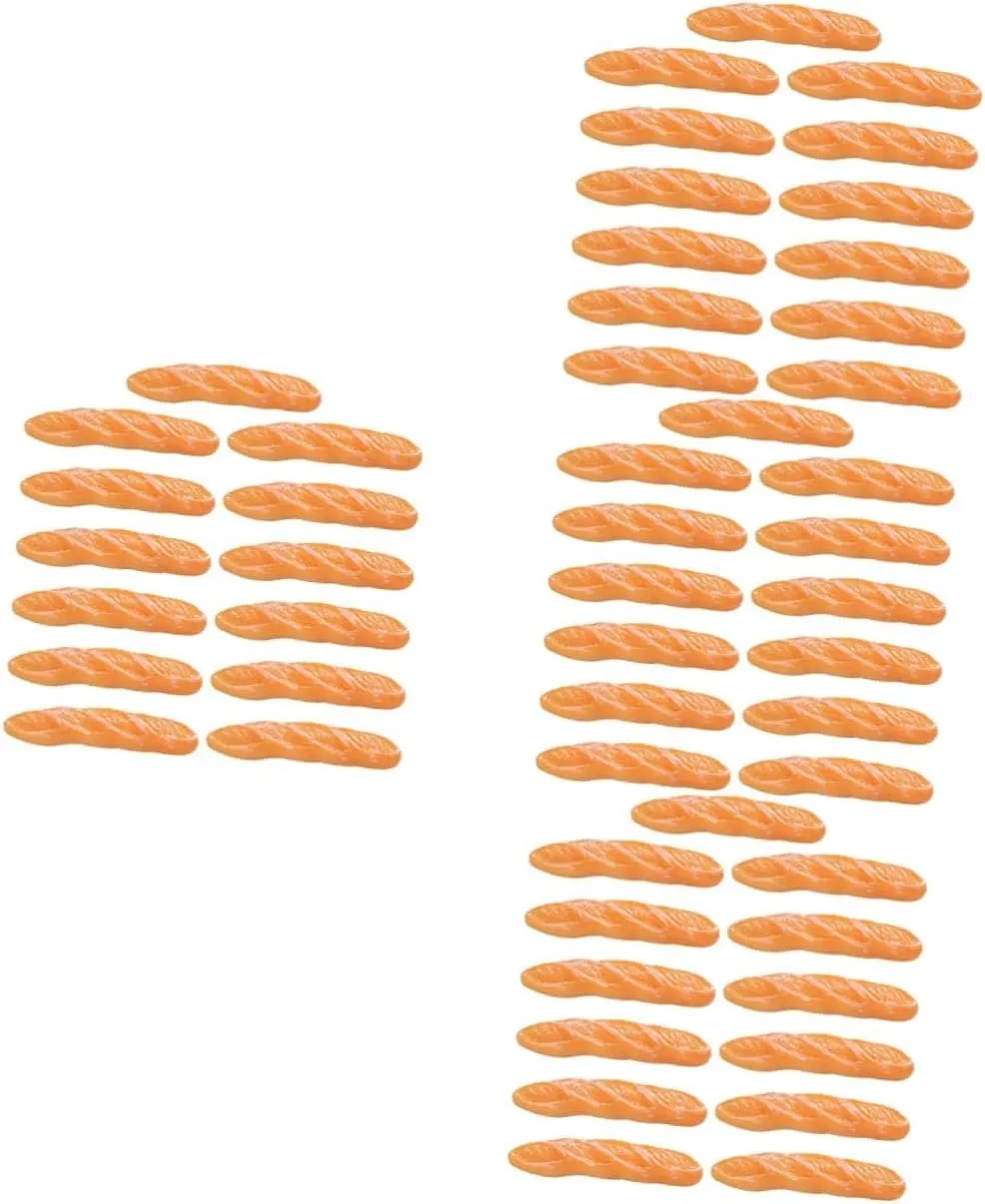 Display and Tabletop Scenes for Creative House Settings and Photography Props 65pcs Miniature Faux Bread Realistic Bakery Decor for Dollhouses fundamental indigestion Mini Food 