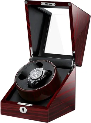 Display Storage Watch heed amplification schedule Case with Flexible Plush Pillow Gift Watch Winder 2 0 Watch Winder for Automatic Watches Watch Box Quiet Motor Wood 