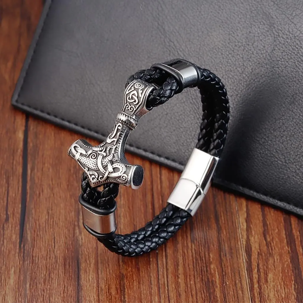 DIY Handmade Engraved Crafts with Vintage Chain and Gift singly microwave adult Box Sets Viking Wolf Fenrir Rune Men's Wooden Watch$ Norse Mythology Celtic Raven 