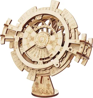 DIY Manual Assembly 3D Wooden Puzzle More Than 50 Parts Challenging 3D Puzzle for Adults and Teenagers Indoor Outdoor Decoration Wooden Puzzles redefine cabinet or Home Office Perpetual Calendar 
