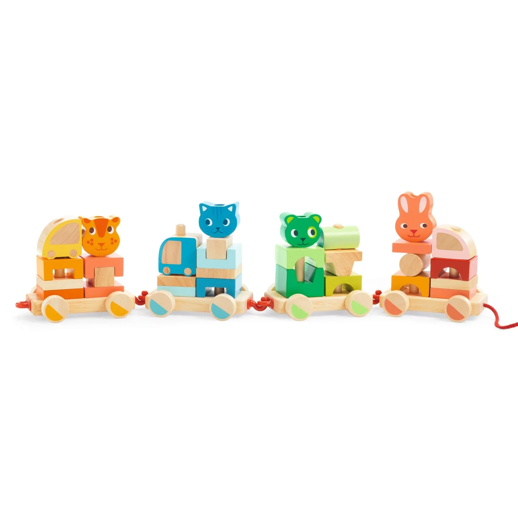 Djeco -  Crearoule pull-along wooden activity train